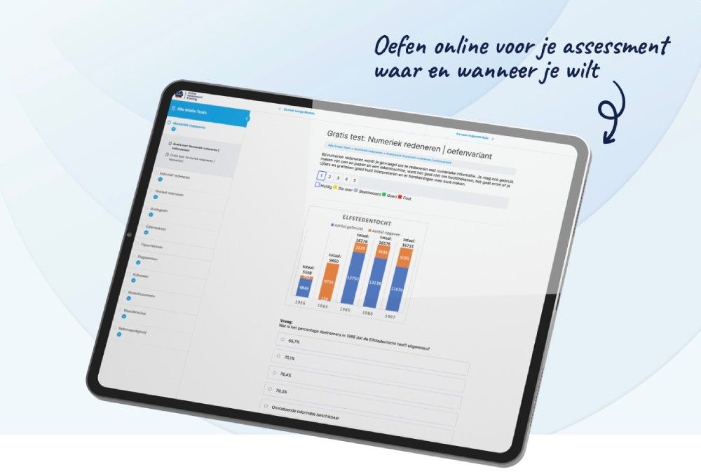 Oefen online voor je assessment waar en wanneer je wilt