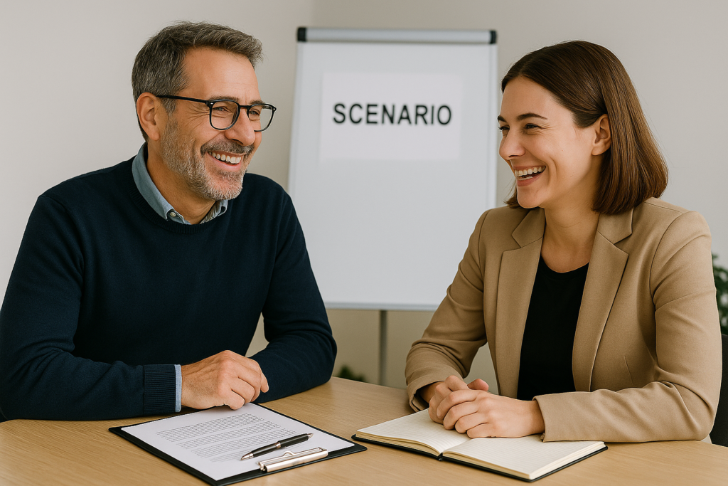 Rollenspellen voor assessments; opgelucht